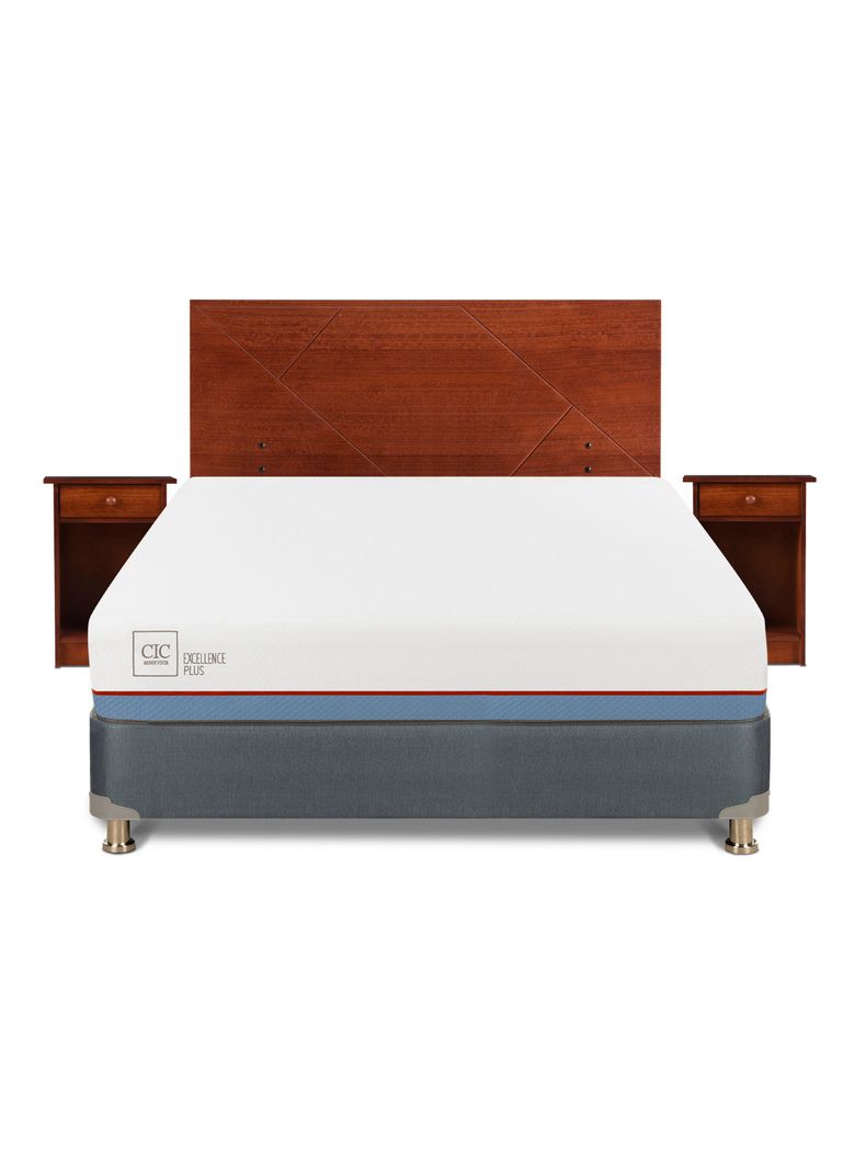 Box Americano Excellence Plus 2 Plazas Base Dividida + Set Muebles New Villarrica-2