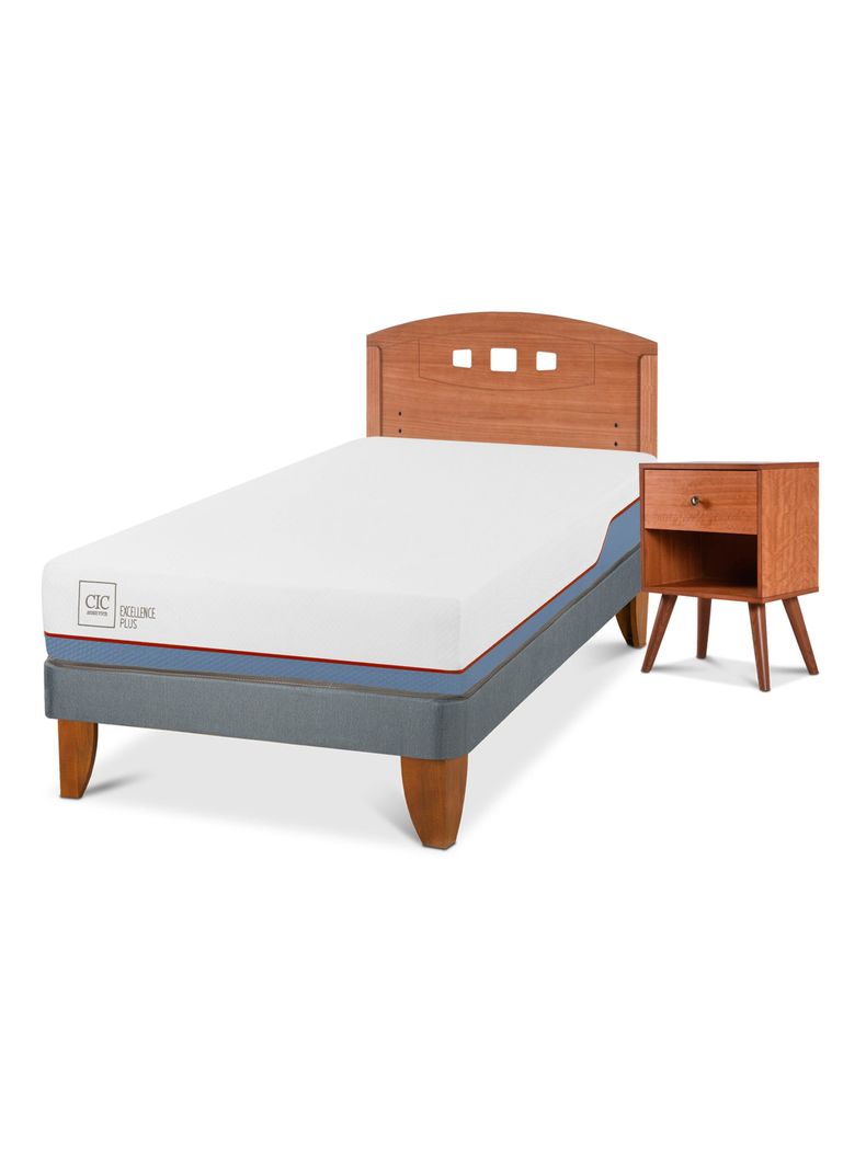 Cama Europea Excellence Plus 1.5 Plazas + Set Muebles New Gales-0