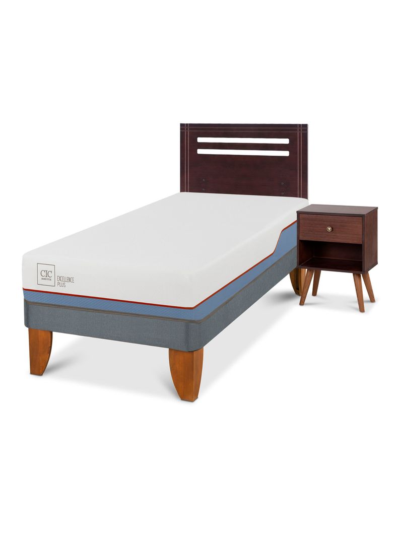 Cama Europea Excellence Plus 1 Plaza + Set Muebles New Munich-0