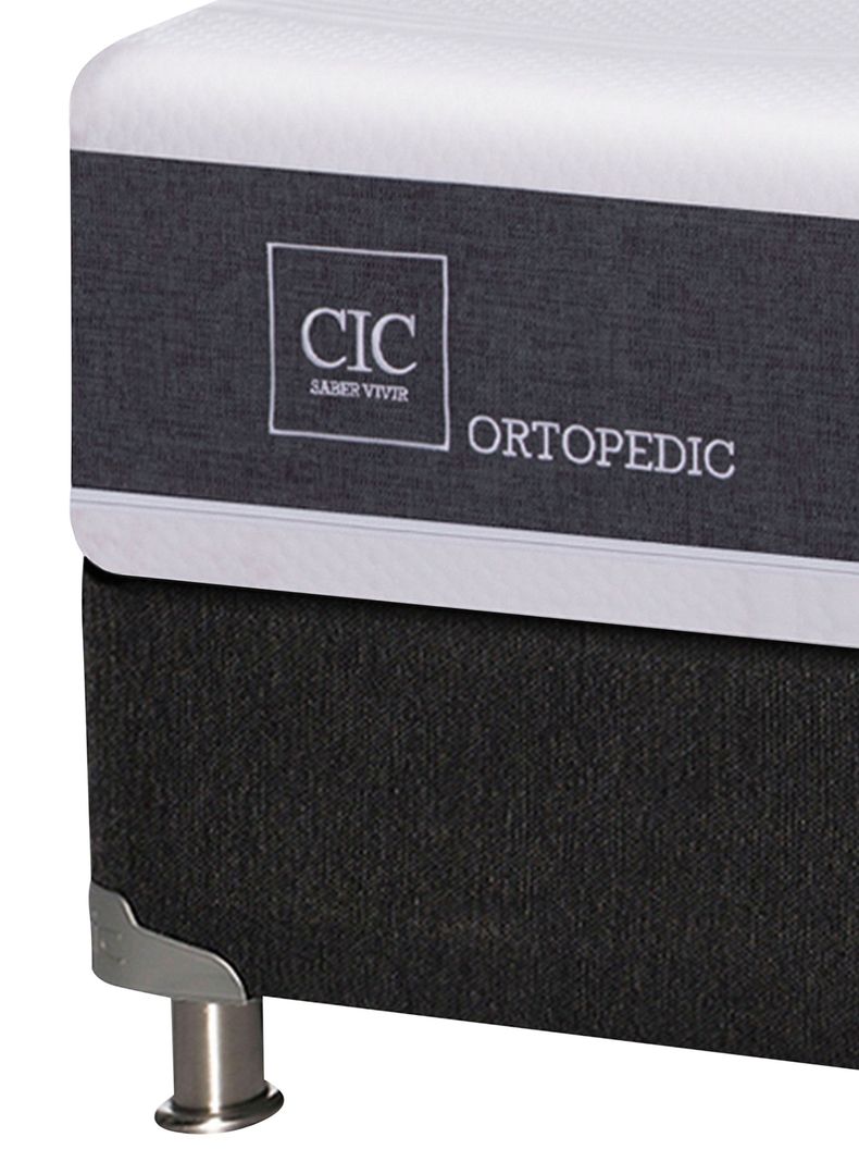 Box Spring New Ortopedic B5 Black 2 Plazas Base Dividida + Set Muebles New Villarrica-3