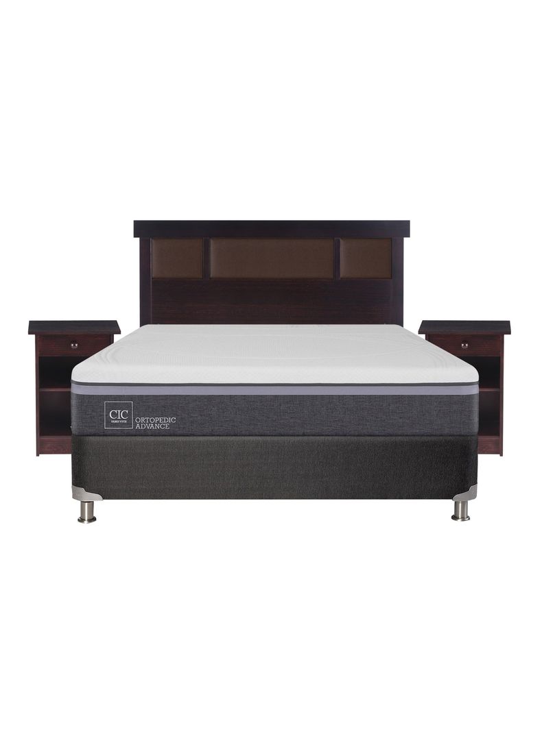 Box Spring Ortopedic Advance B5 Black 2 Plazas + Set Muebles New Dublín-1