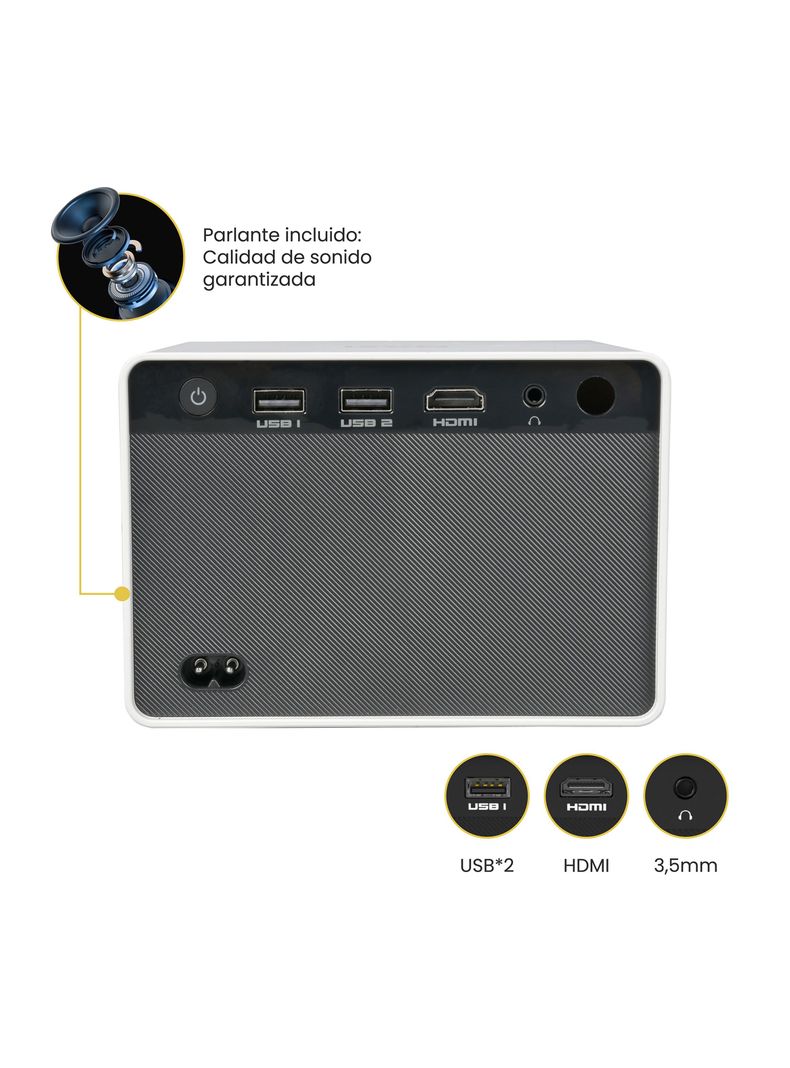Proyector Portátil Mini Halo 9000 lm Bluetooth HD-5