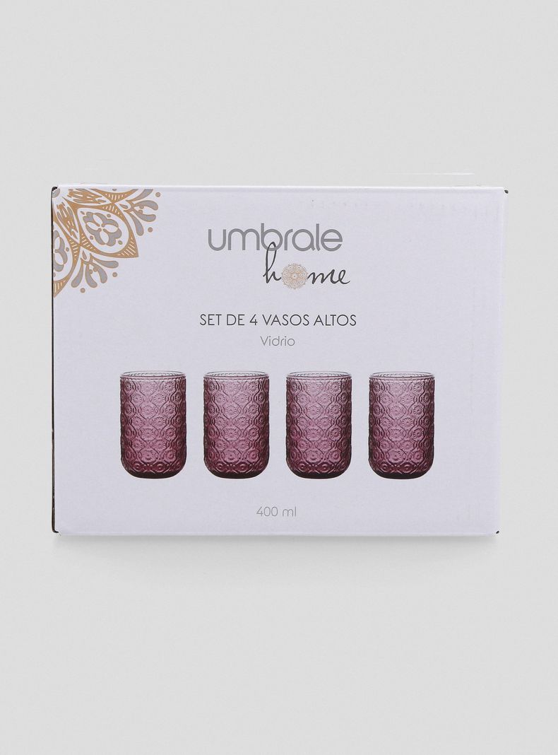 Vaso Alto Belleza 400 ml Púrpura-3