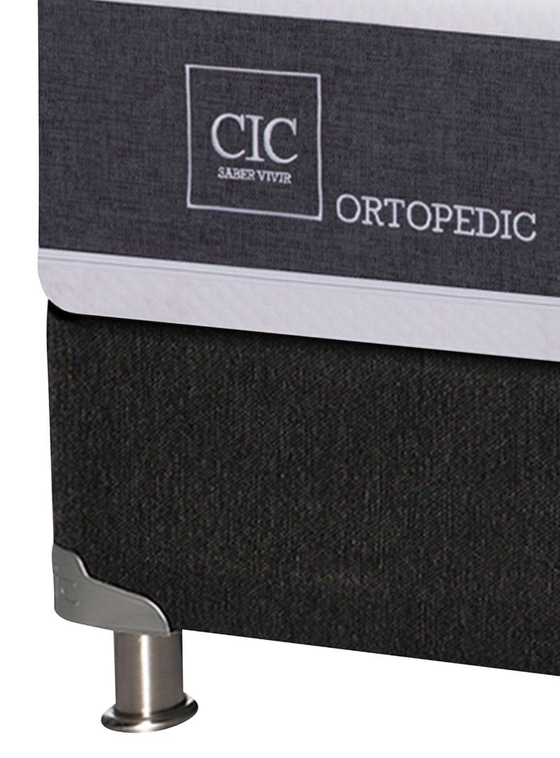 Box Spring New Ortopedic B5 Black 1.5 Plazas Eufrates Sin Textil-2