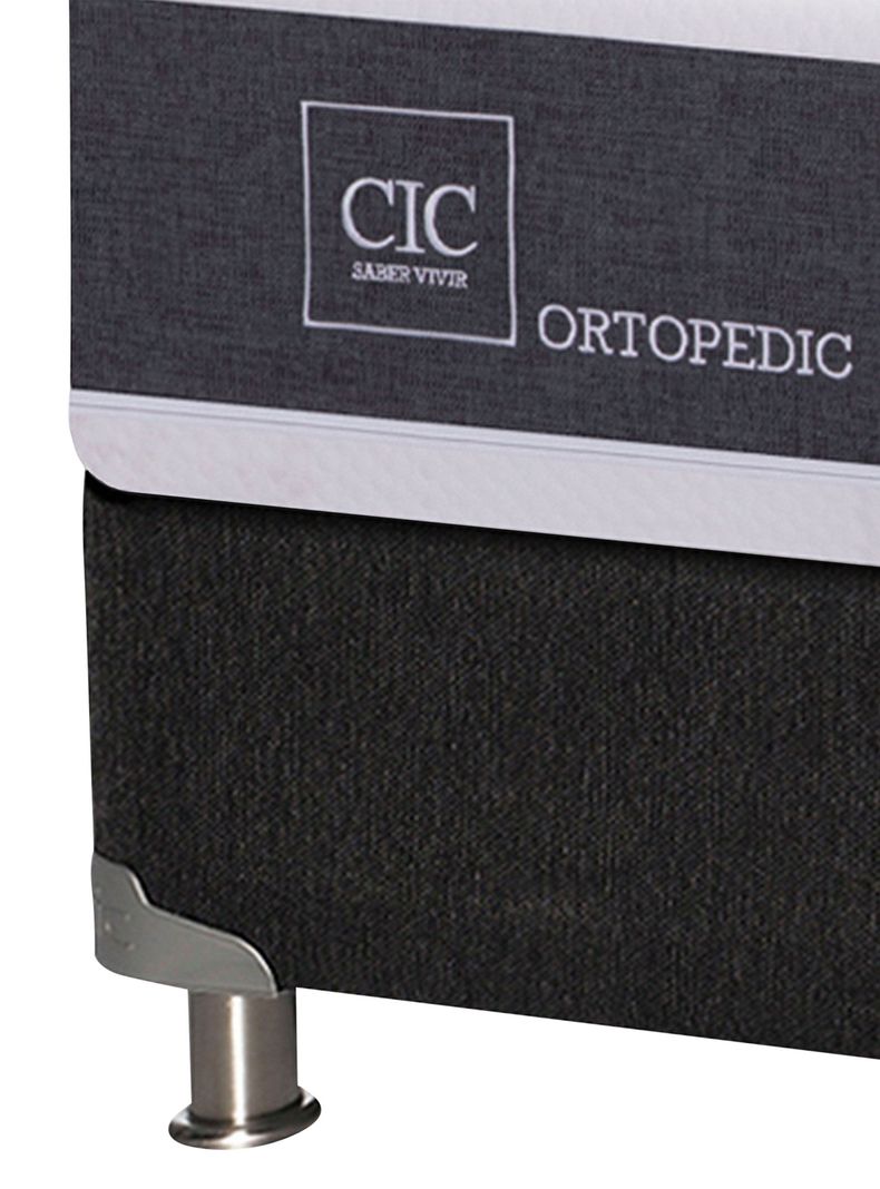 Box Spring New Ortopedic B5 Black 2 Plazas Base Normal Eufrates Sin Textil-2