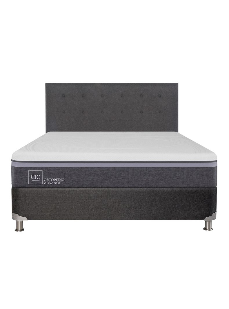 Box Spring Ortopedic Advance B5 Black 2 Plazas Base Normal + Respaldo Eufrates-1