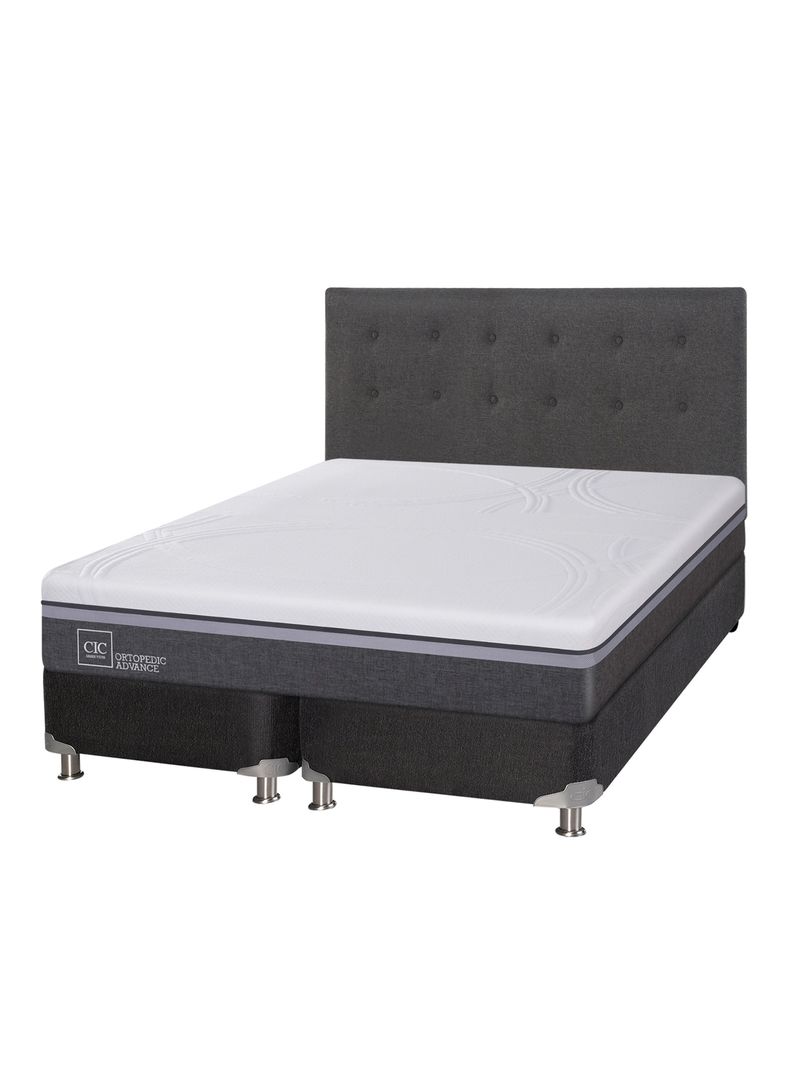 Box Spring Ortopedic Advance B5 Black 2 Plazas Base Dividida + Respaldo Eufrates-0