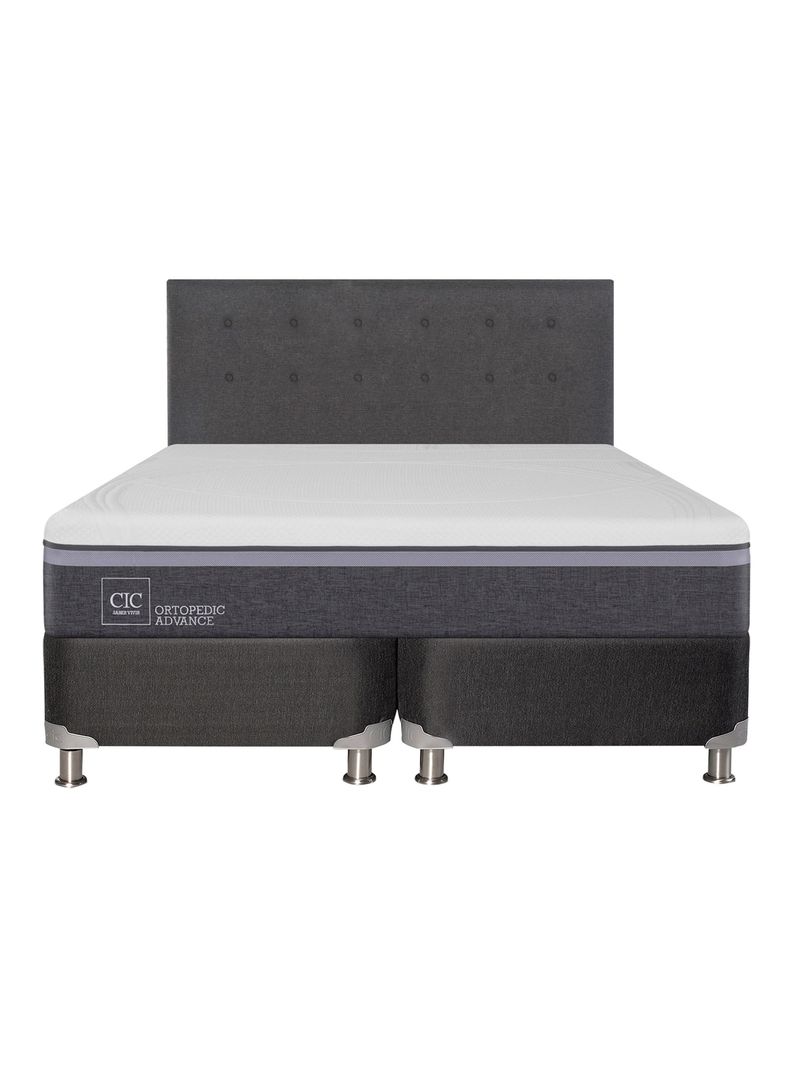Box Spring Ortopedic Advance B5 Black 2 Plazas Base Dividida + Respaldo Eufrates-1