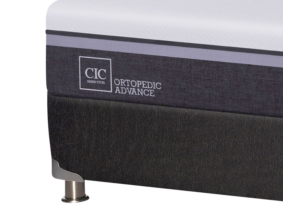 Box Spring Ortopedic Advance B5 Black 2 Plazas Base Normal Eufrates Sin Textil-4