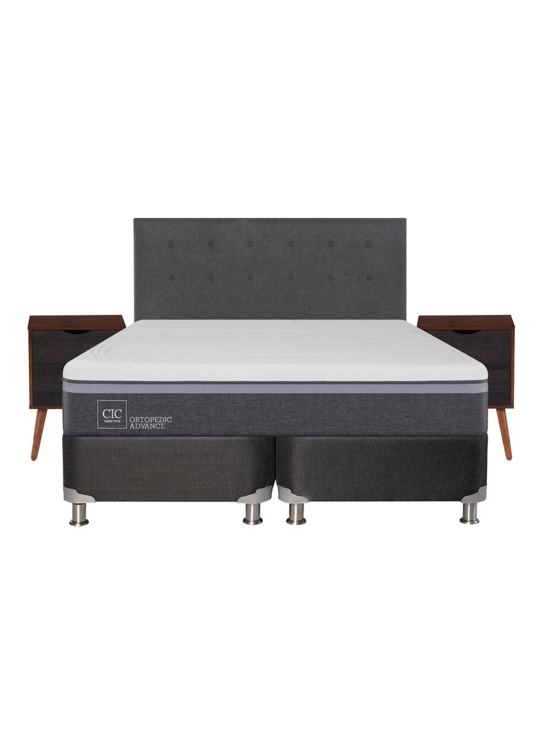 Box Spring Ortopedic Advance B5 Black 2 Plazas Base Dividida Eufrates Sin Textil-1