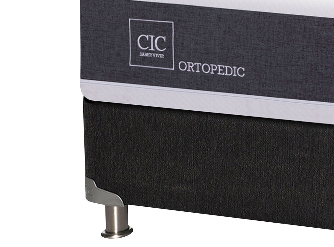 Box Spring New Ortopedic B5 Black 2 Plazas + Respaldo Baker-1