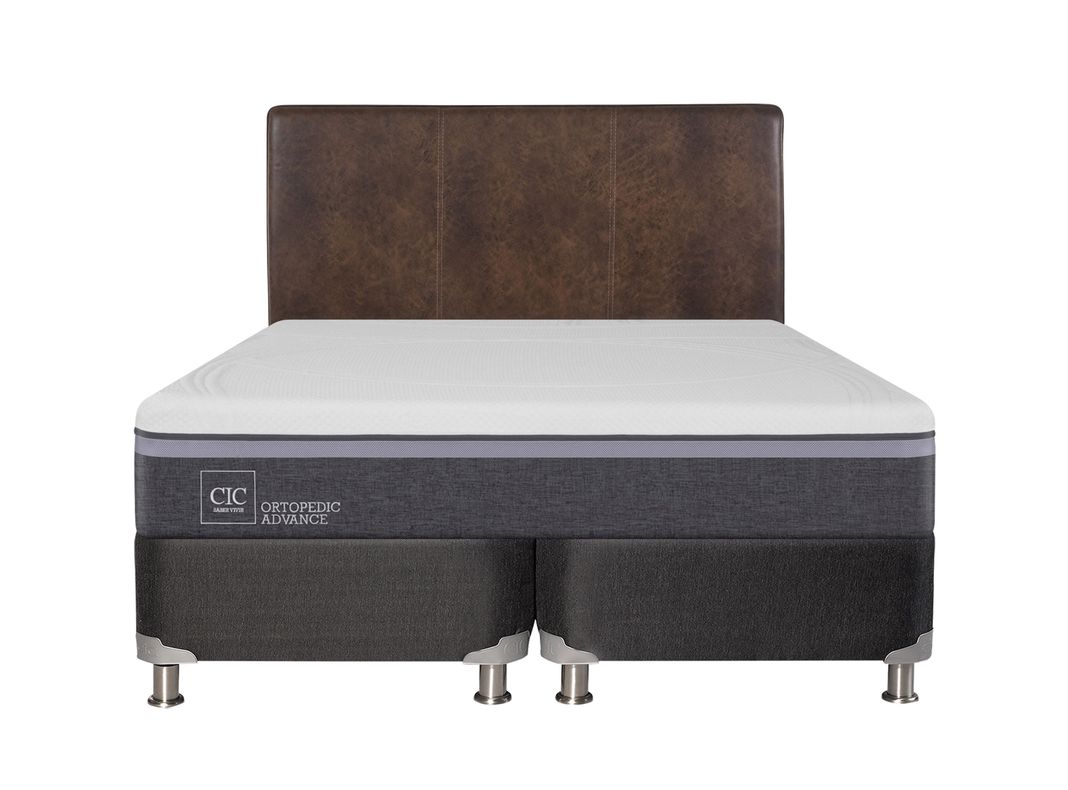 Box Spring Ortopedic Advance B5 Black King + Respaldo Baker-1
