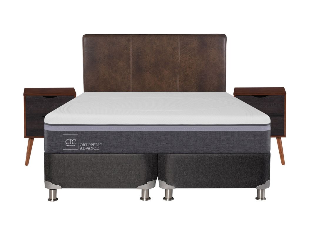 Box Spring Ortopedic Advance B5 Black King + Set Muebles Baker-1
