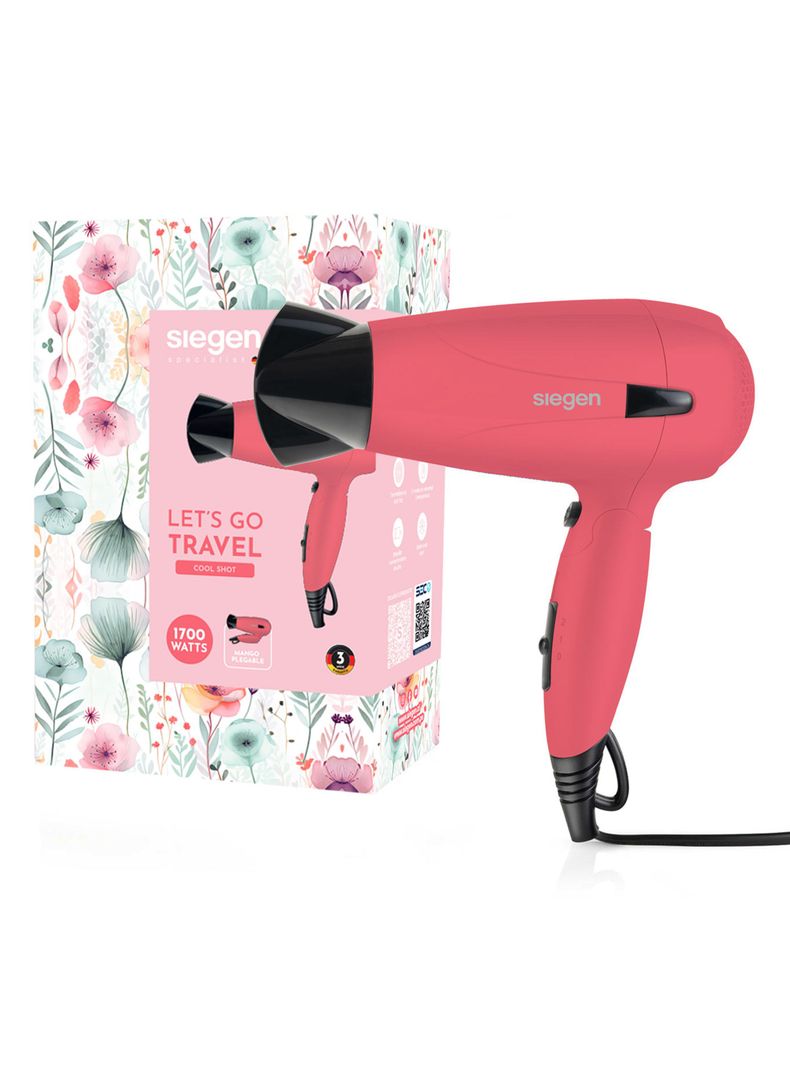 Secador de Pelo Let's Go Travel SG-3012C46 Coral-2