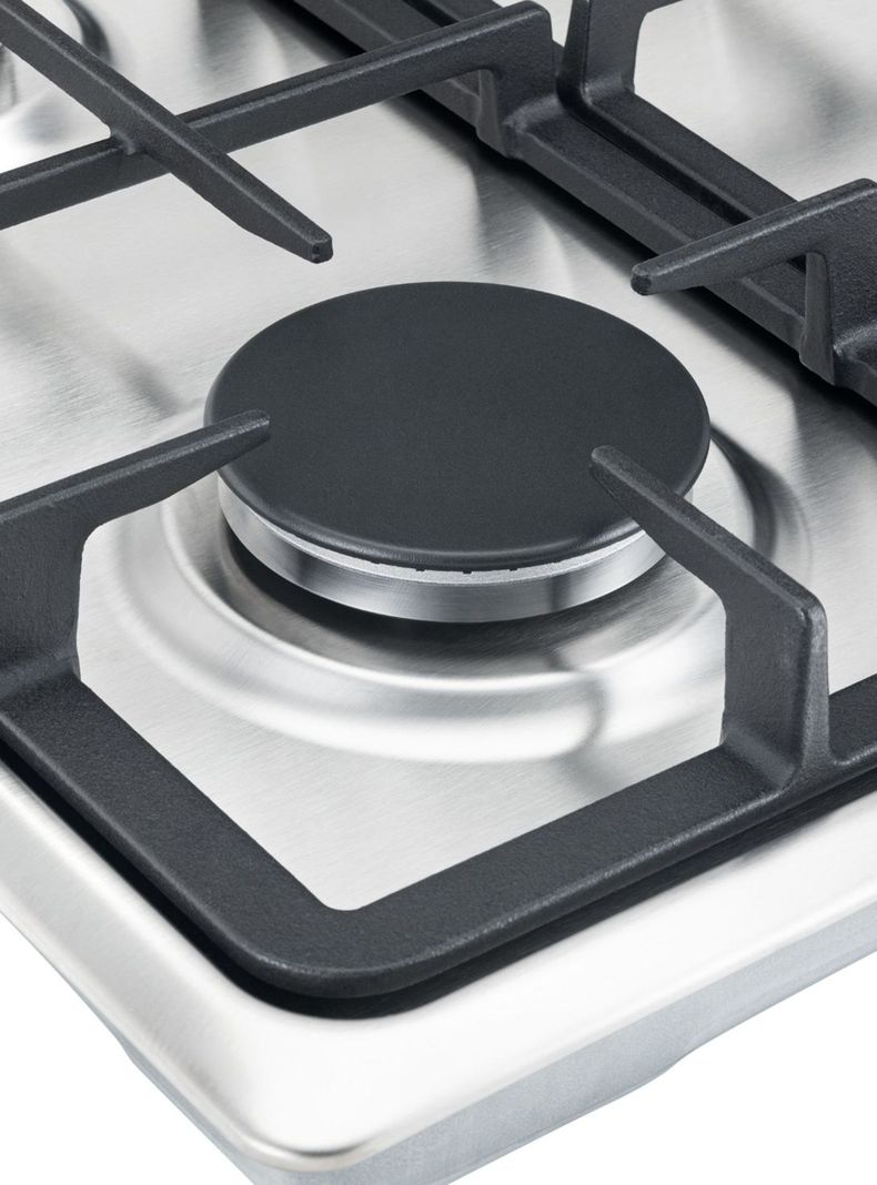Encimera a Gas 4 Quemadores HLX640 Inox Parrilla FF-4