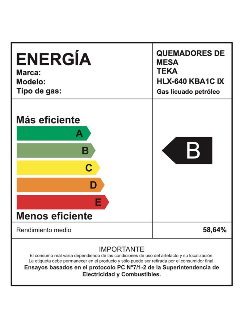 Encimera a Gas 4 Quemadores HLX640 Inox Parrilla FF-5