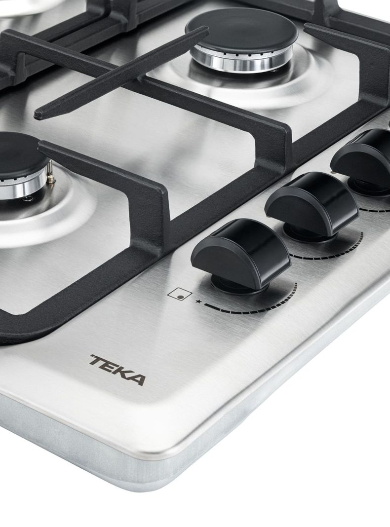 Encimera a Gas 4 Quemadores HLX640 Inox Parrilla FF-3