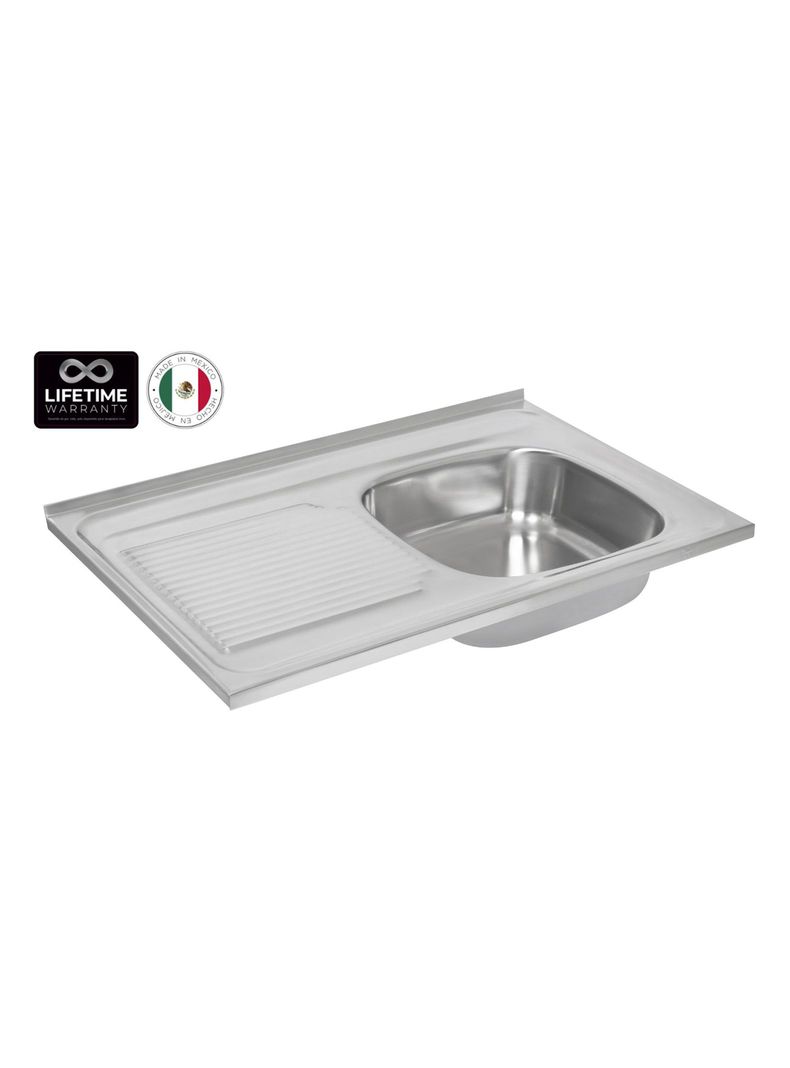 Lavaplatos Inoxidable Sobreponer  80.50 1C 1E Izq Monoblock 1o-1