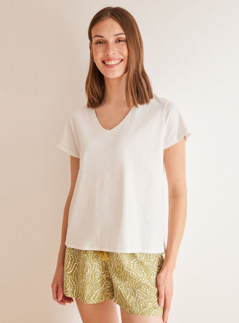 Polera Algodón Flamé Minimalista-0