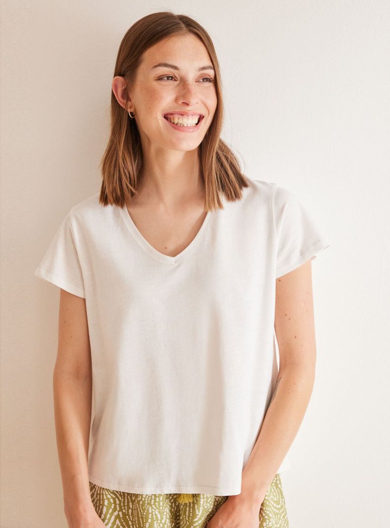 Polera Algodón Flamé Minimalista-1