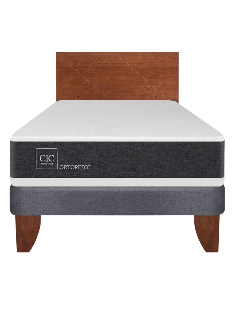 Cama Europea Ortopedic 1.5 Plazas + Respaldo New Villarrica-1