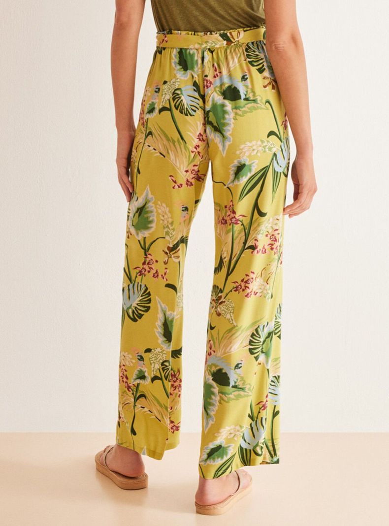 Pantalón Largo Fluido Floral-1