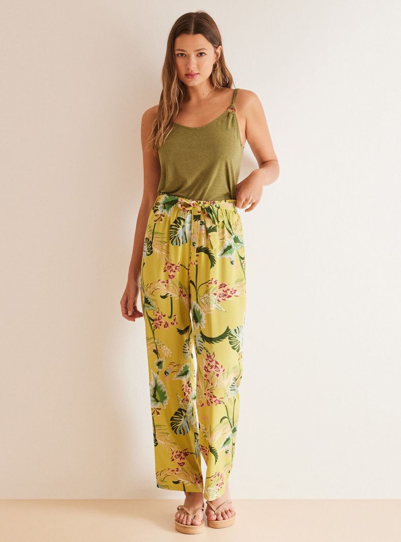 Pantalón Largo Fluido Floral-3