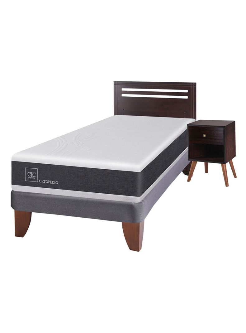 Cama Europea New Ortopedic 1.5 Plazas + Set Muebles New Munich-0