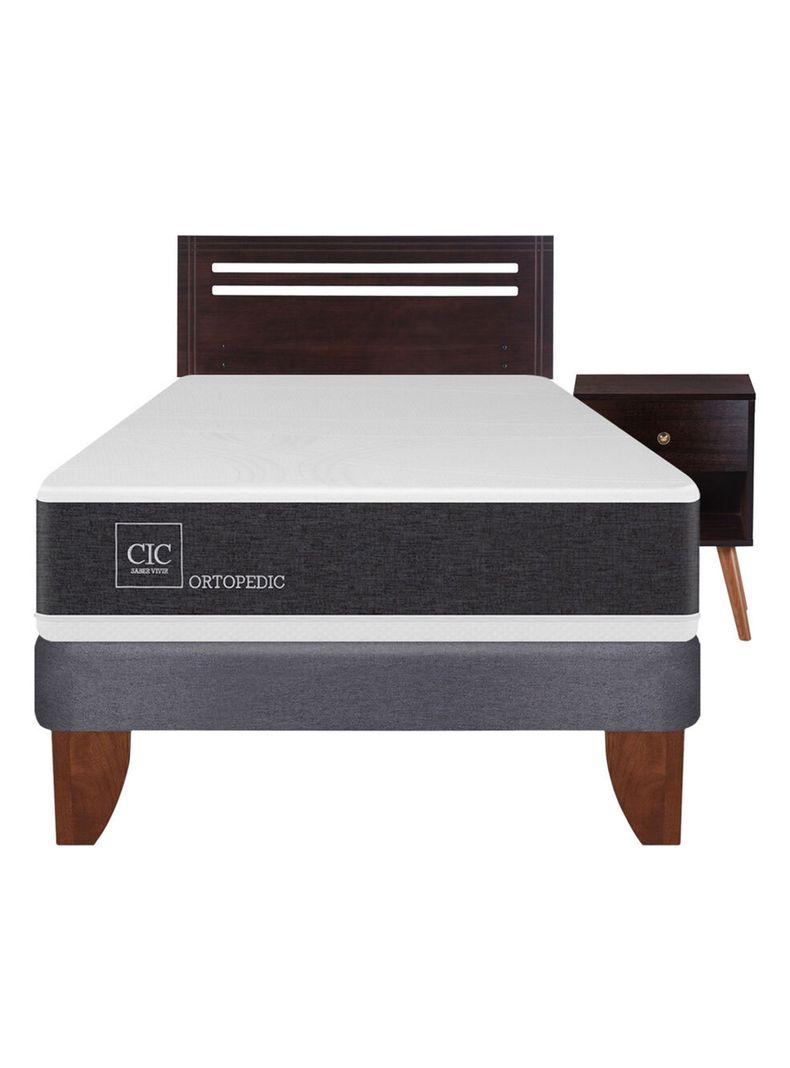 Cama Europea New Ortopedic 1.5 Plazas + Set Muebles New Munich-1