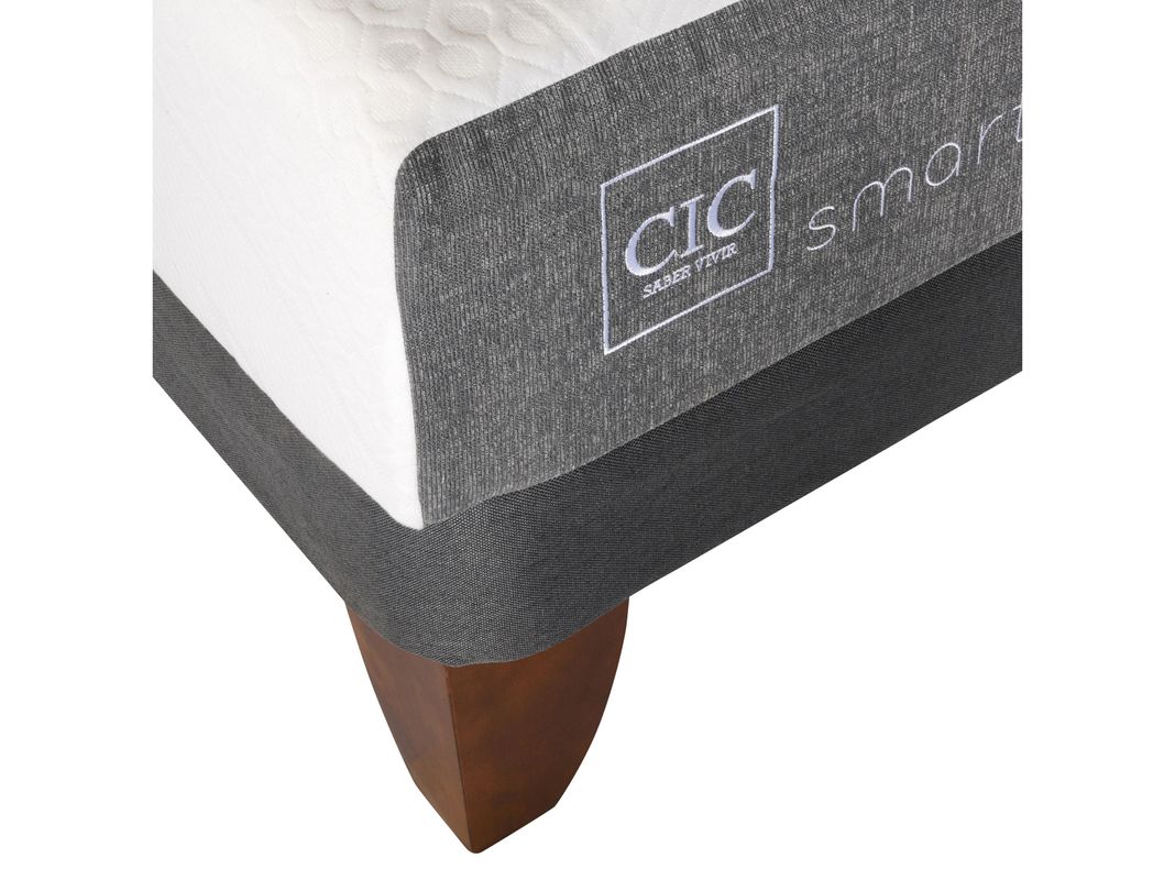 Cama Europea Smart 1.5 Plazas + Set Muebles New Dublín Caramelo-3