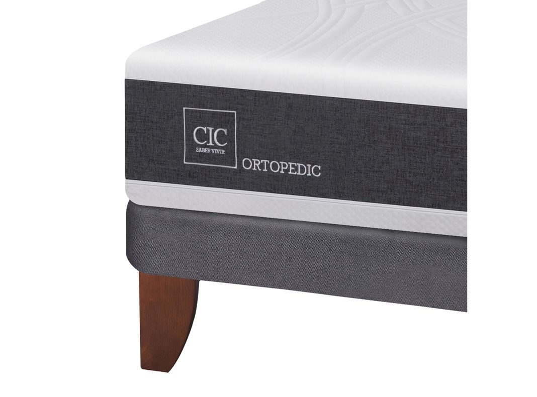 Cama Europea New Ortopedic 2 Plazas Base Normal + Set Muebles New Torino-4
