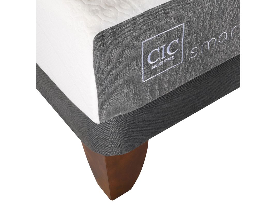 Cama Europea Smart 1.5 Plazas + Set Muebles New Torino Caramelo-3