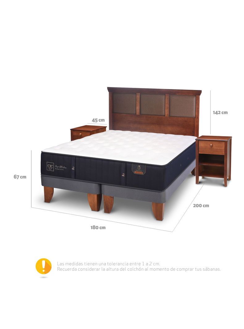 Cama Europea Premium King New Torino + Set Muebles-1