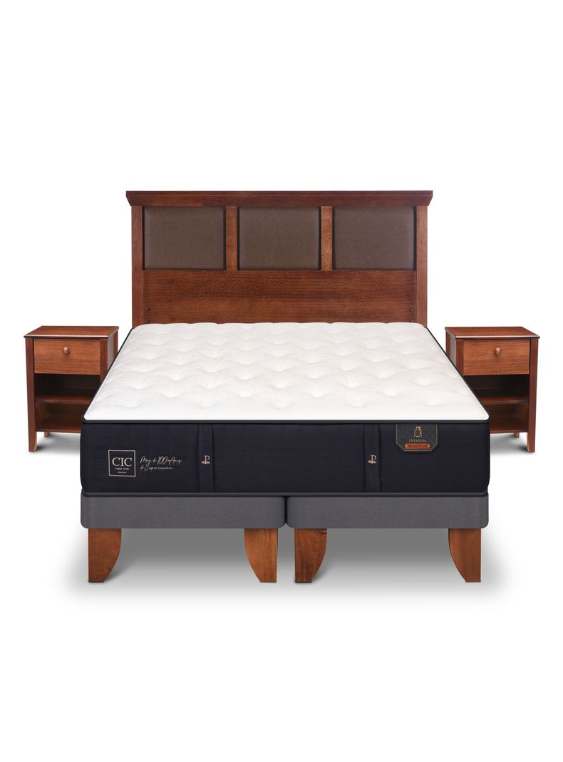 Cama Europea Premium King New Torino + Set Muebles-2