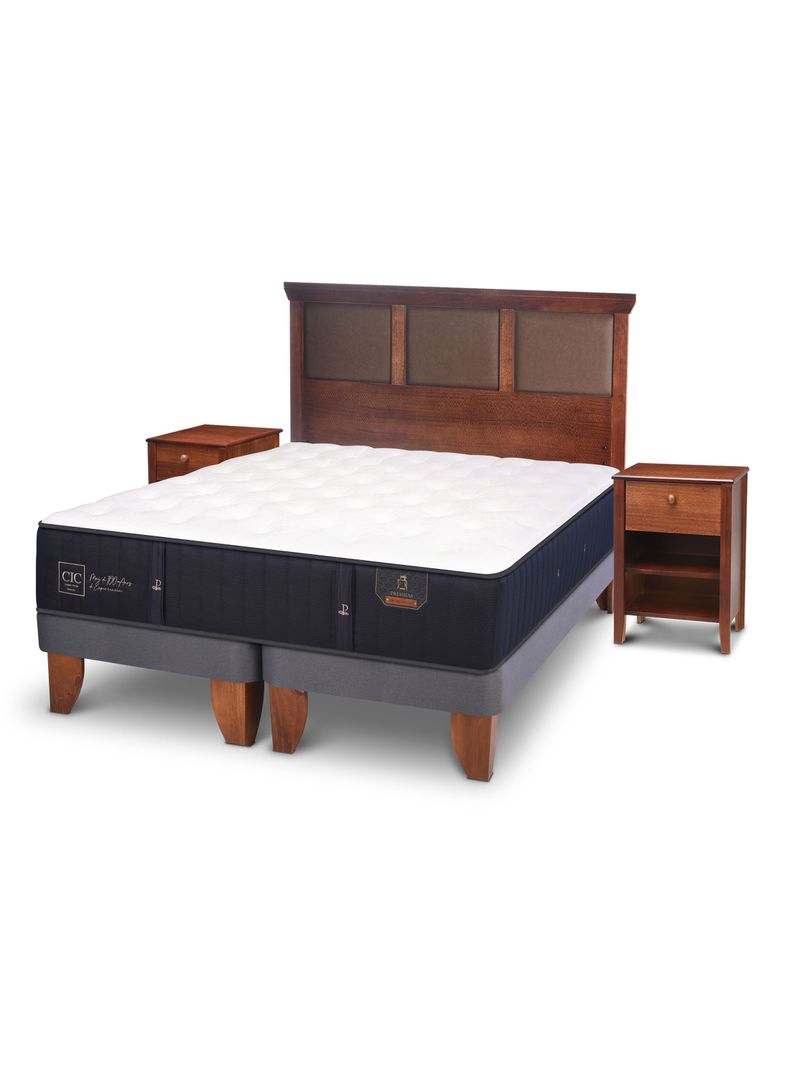 Cama Europea Premium King New Torino + Set Muebles-0
