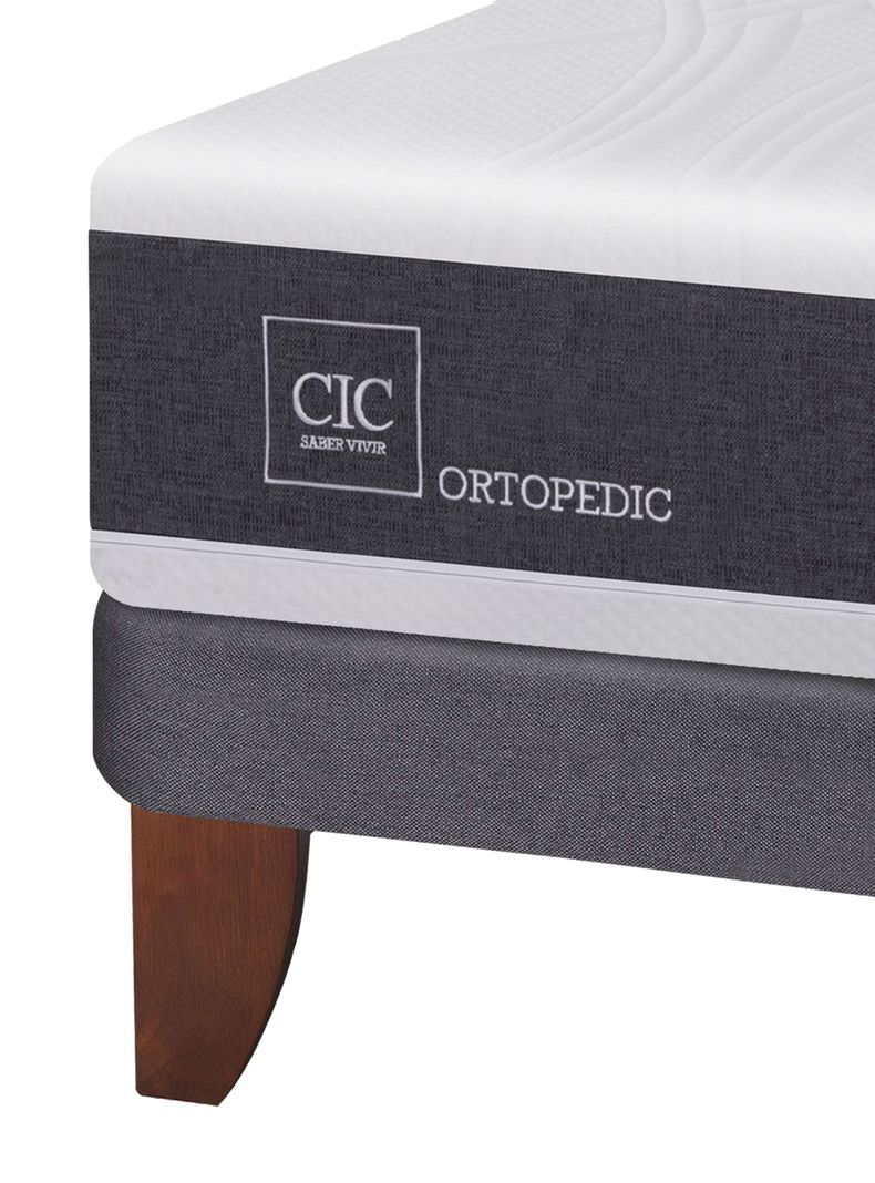Cama Europea New Ortopedic 1.5 Plazas + Respaldo Tigris-4