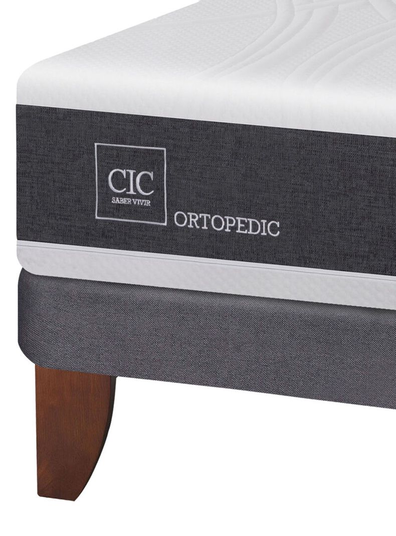 Cama Europea New Ortopedic 2 Plazas Base Dividida + Respaldo Tigris-3