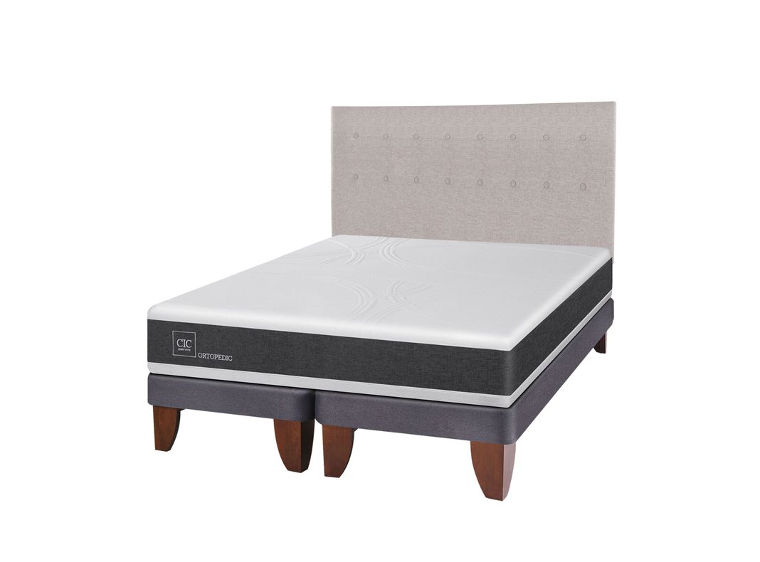 Cama Europea New Ortopedic King + Respaldo Tigris-0