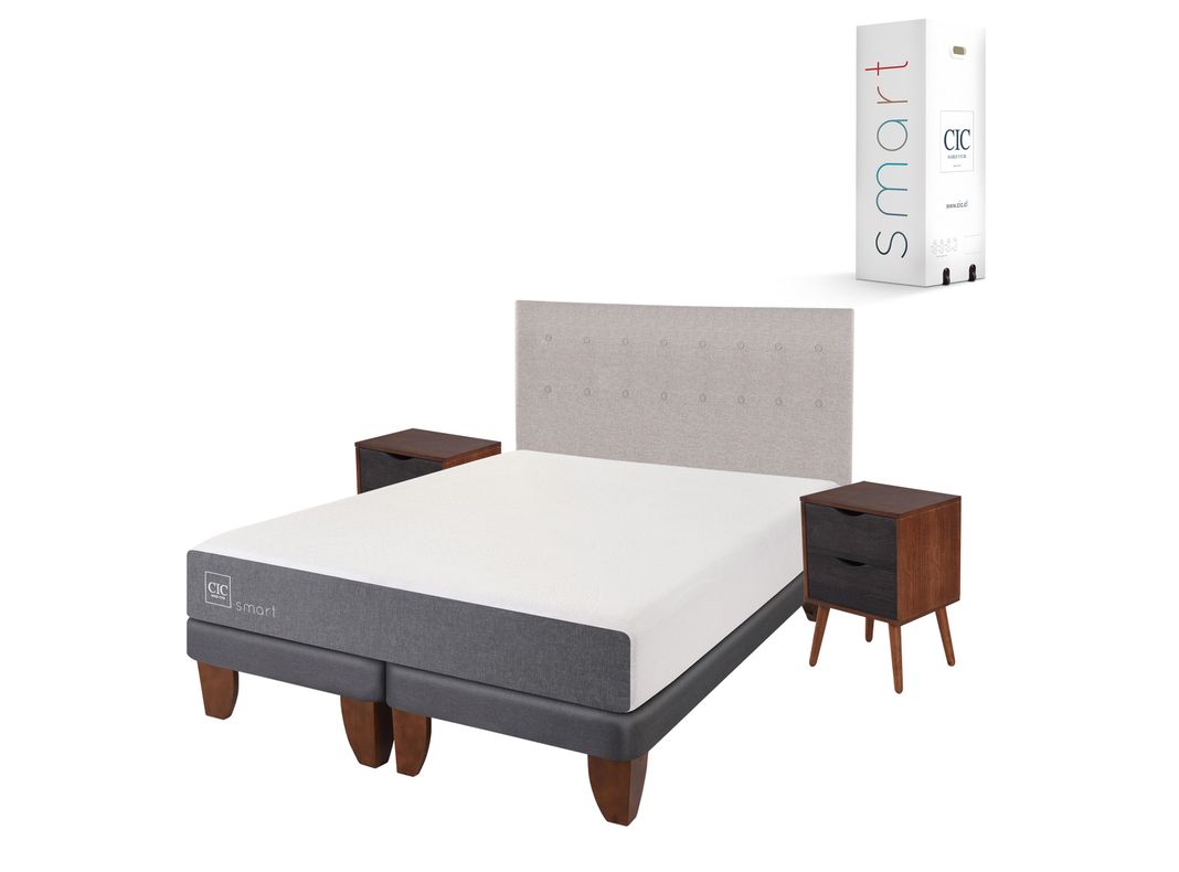 Cama Europea Smart King + Set Muebles Tigris-1