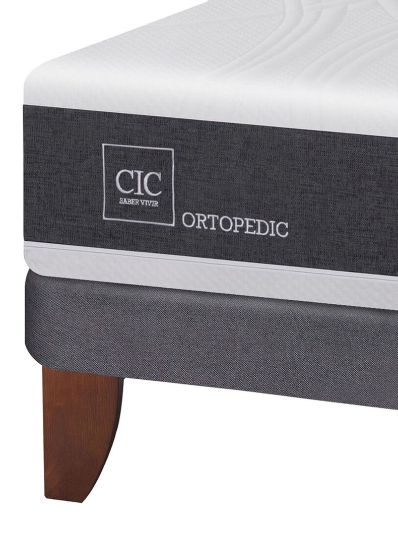Cama Europea New Ortopedic 2 Plazas Base Normal + Respaldo Eufrates-4