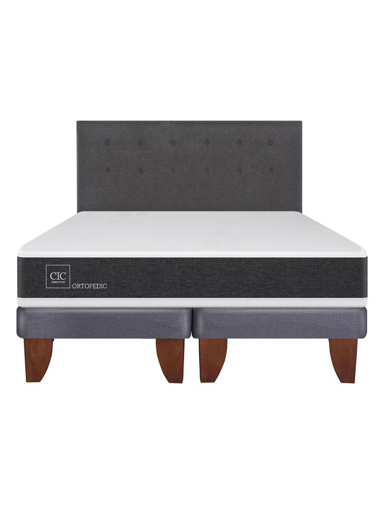 Cama Europea New Ortopedic 2 Plazas Base Dividida + Respaldo Eufrates-1
