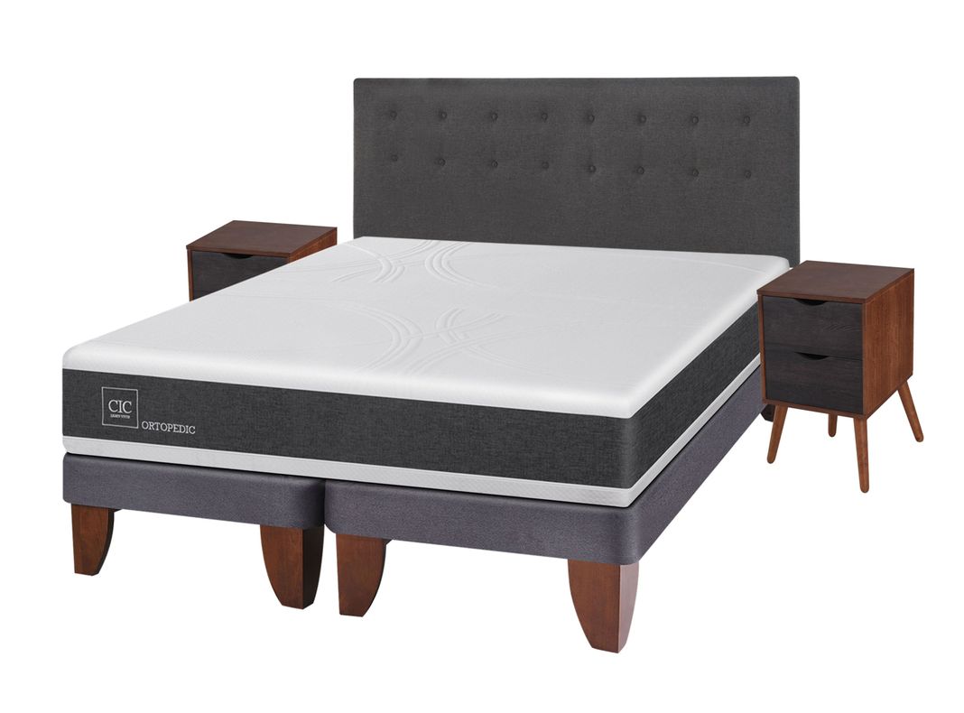 Cama Europea New Ortopedic King Base Dividida + Set Muebles Eufrates-1