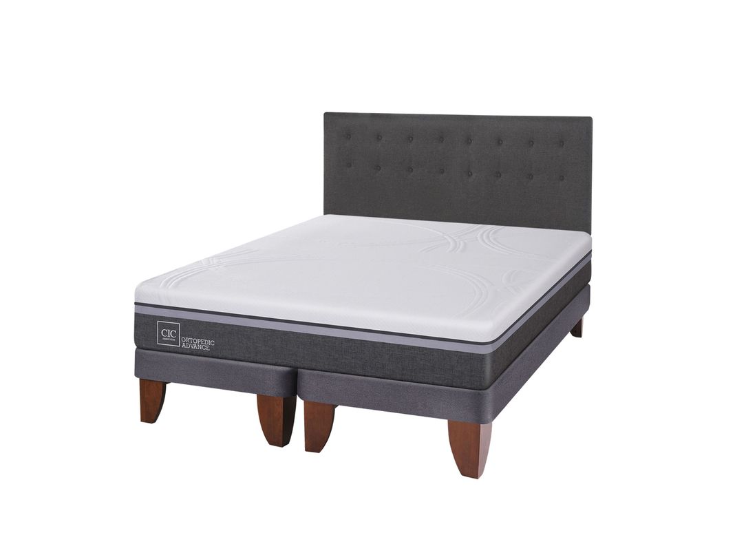 Cama Europea Ortopedic Advance King + Respaldo Eufrates-1