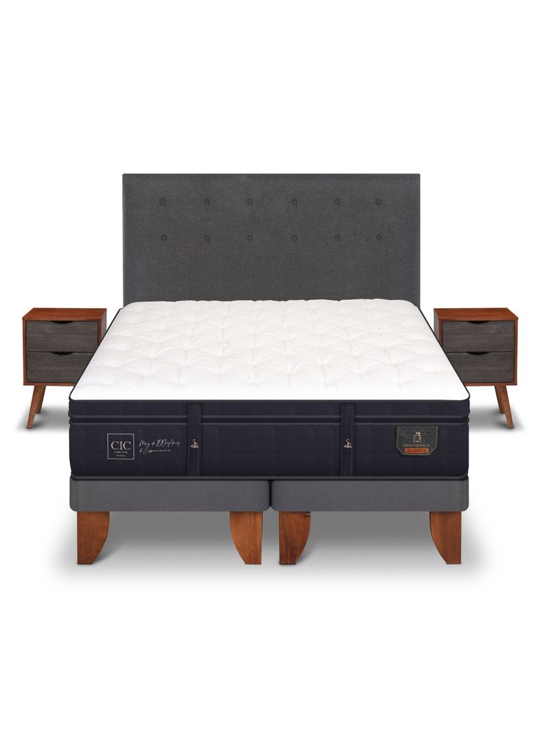Cama Europea Super Premium 2 Plazas Base Dividida Eufrates + Set Muebles-2