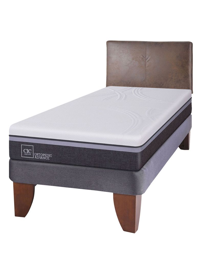 Cama Europea Ortopedic Advance 1.5 Plazas + Respaldo Baker-0