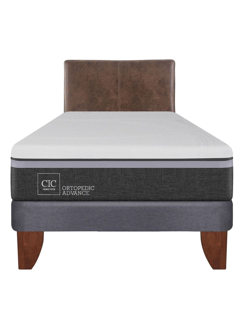 Cama Europea Ortopedic Advance 1.5 Plazas + Respaldo Baker-1