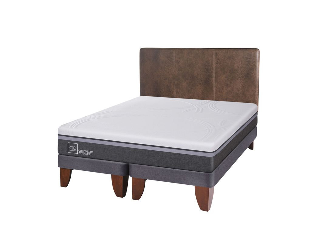 Cama Europea Ortopedic Advance King Respaldo + Baker
