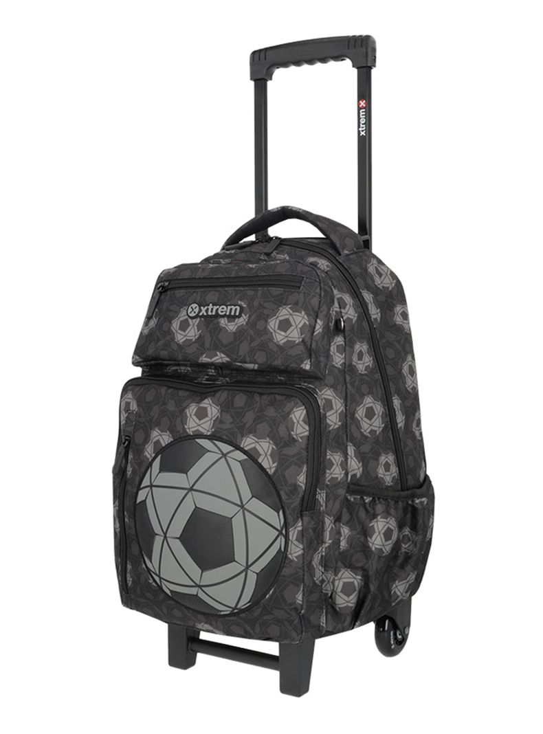 Pack Mochila con Ruedas Run 5Xt Fútbol Negro Xtrem | Paris.cl