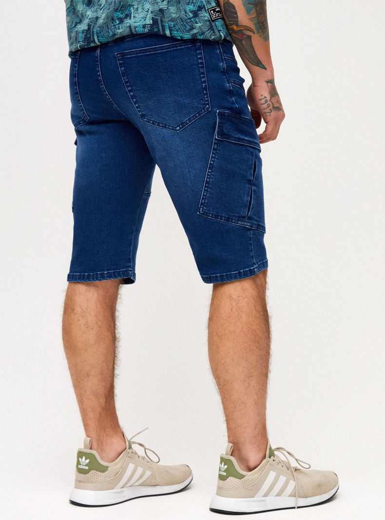 Bermuda Cargo Azul Full Zippers-1