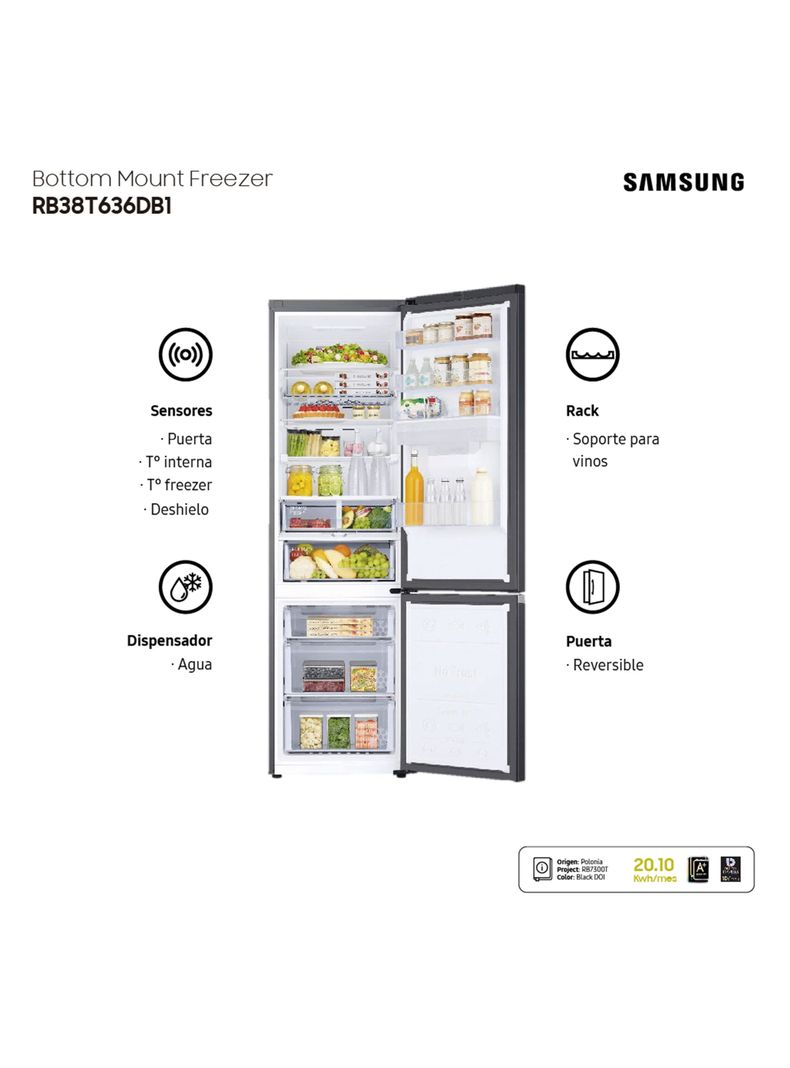 Refrigerador No Frost 376 Litros RB38T636DB1/ZS-9